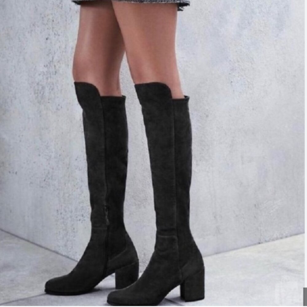 Stuart Weitzman  Over the Knee Suede Boots Black Size 6